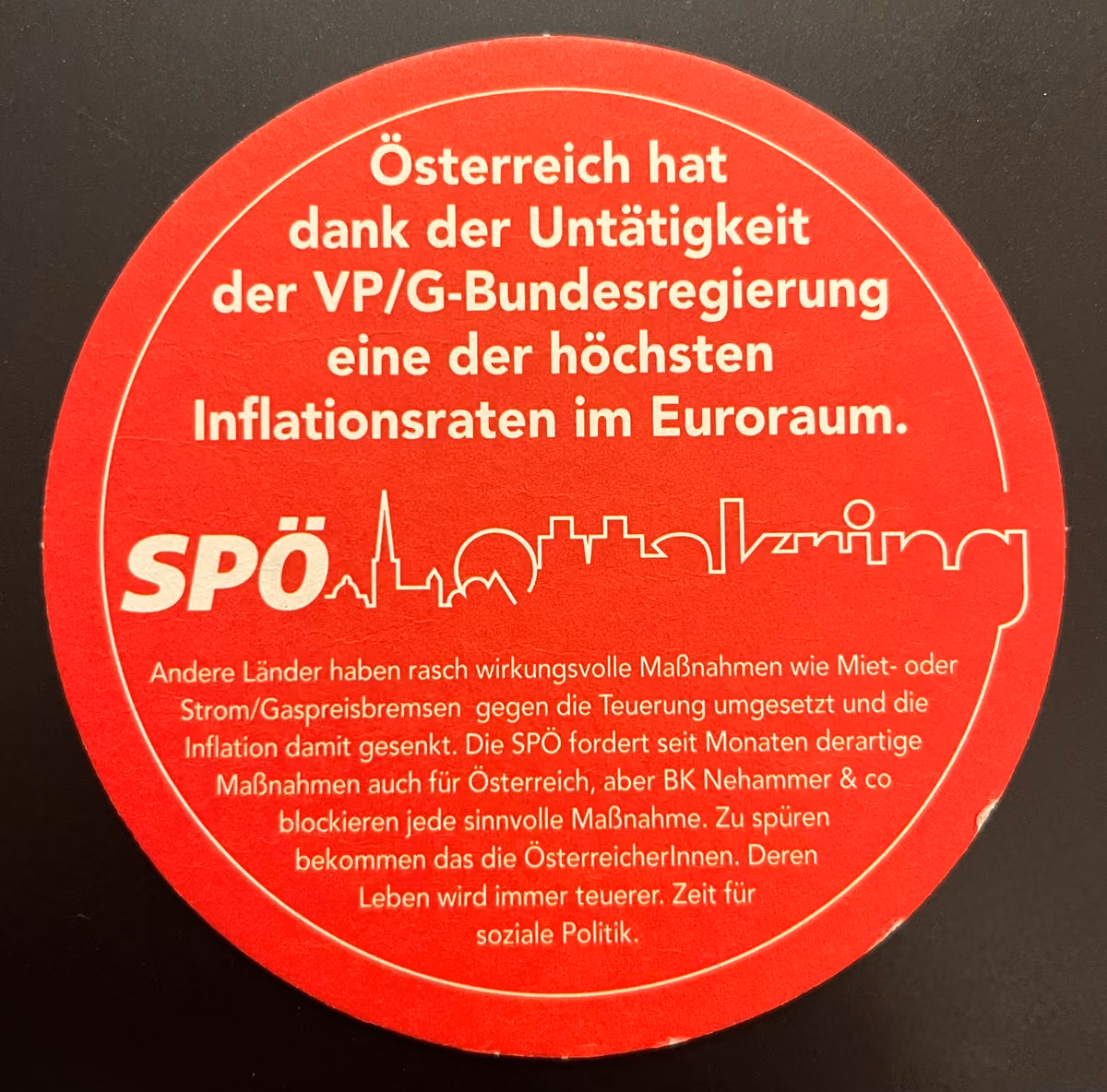 SPÖ-Wien - 18 Monate Untätigkeit von ÖVP & Grünen. Ihr Euro ist heute nur noch 85 Cent wert!