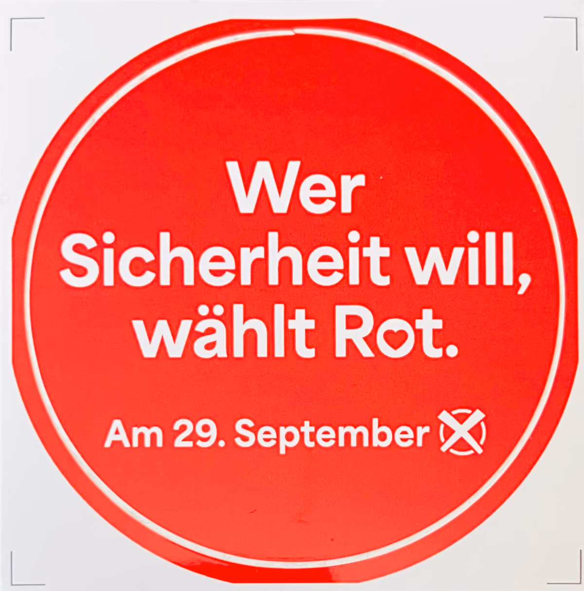 SPÖ - Wer Sicherheit will, wählt Rot. Am 29. September