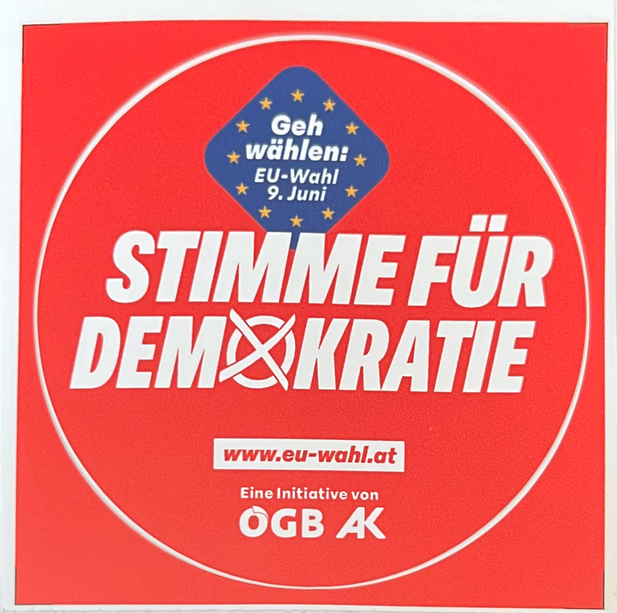 ÖGB/AK - Stimme für Demokratie - Geh wählen. EU-Wahl 9. Juni