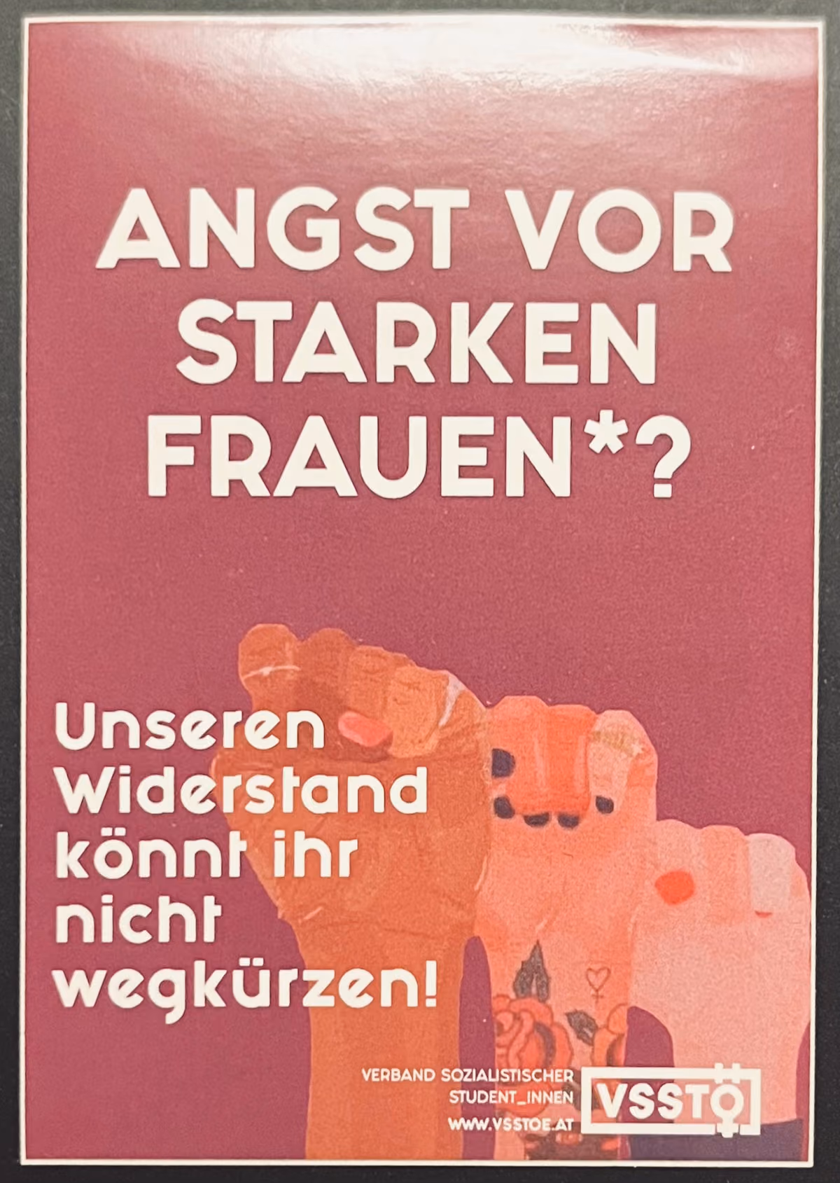 VSSTÖ - Angst vor starken Frauen? Unseren Widerstand könnt ihr nicht wegkürzen!