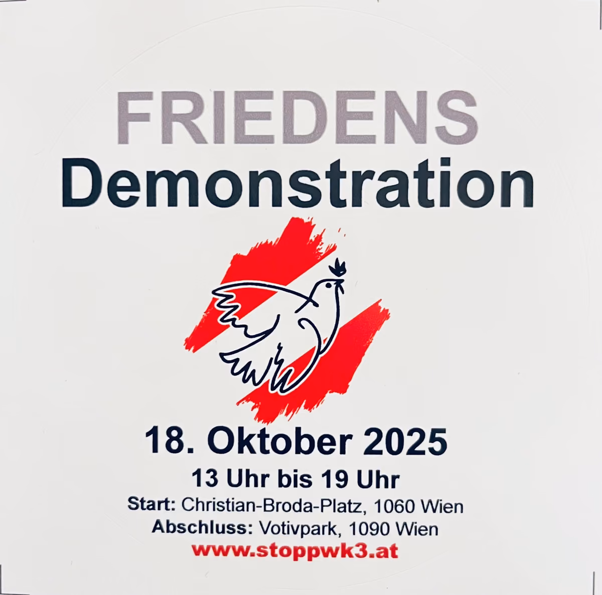 Friedensdemonstration 18.Oktober 2025