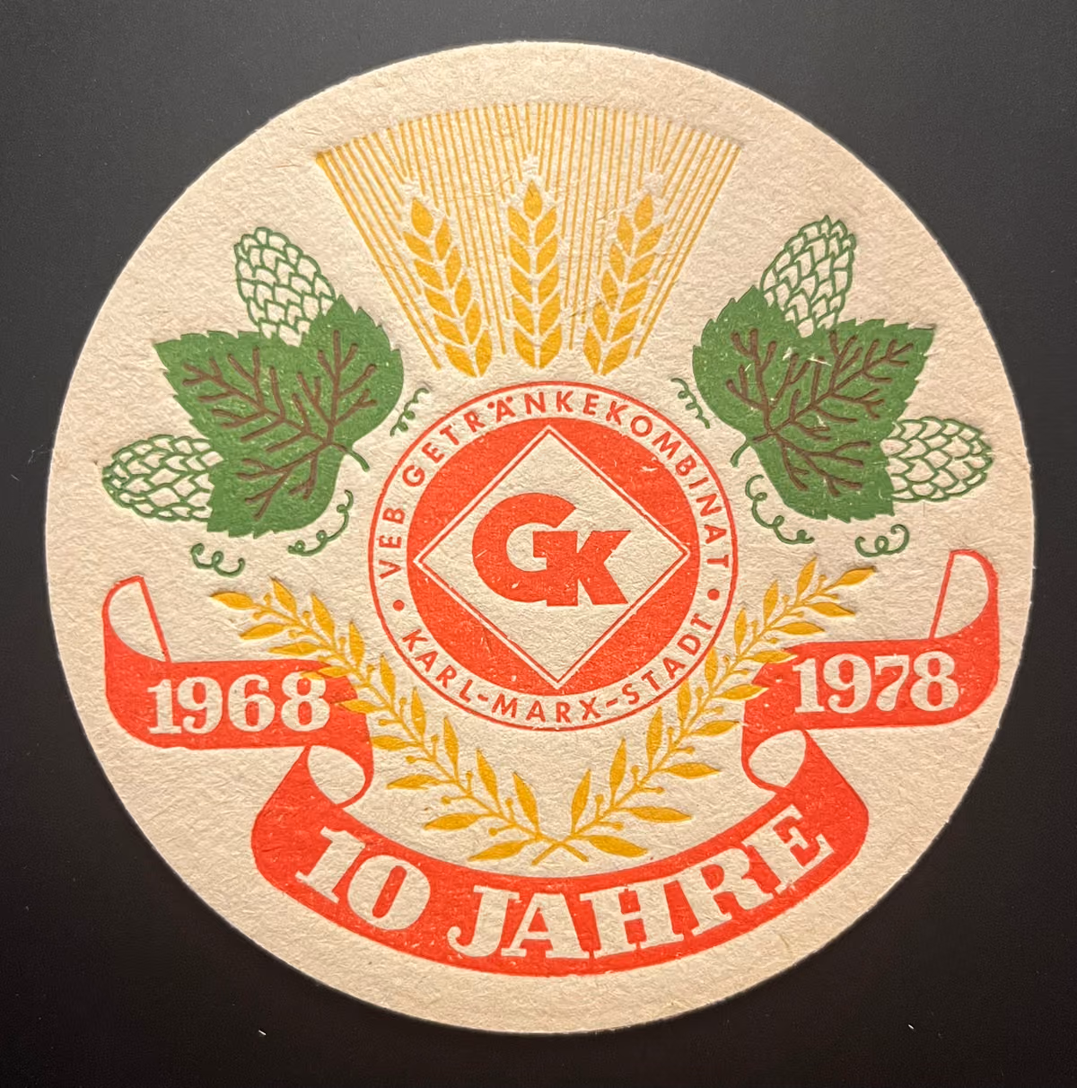 VEB Getränkekombinat Karl-Marx-Stadt - 10 Jahre 1968-1978