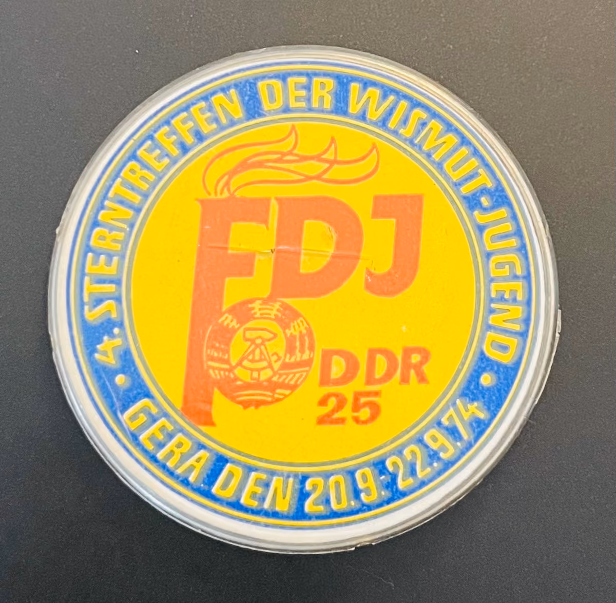 FDJ - DDR 25 - 4. Sterntreffen der Wismut-Jugend, Gera den 20.9.-22.9.74