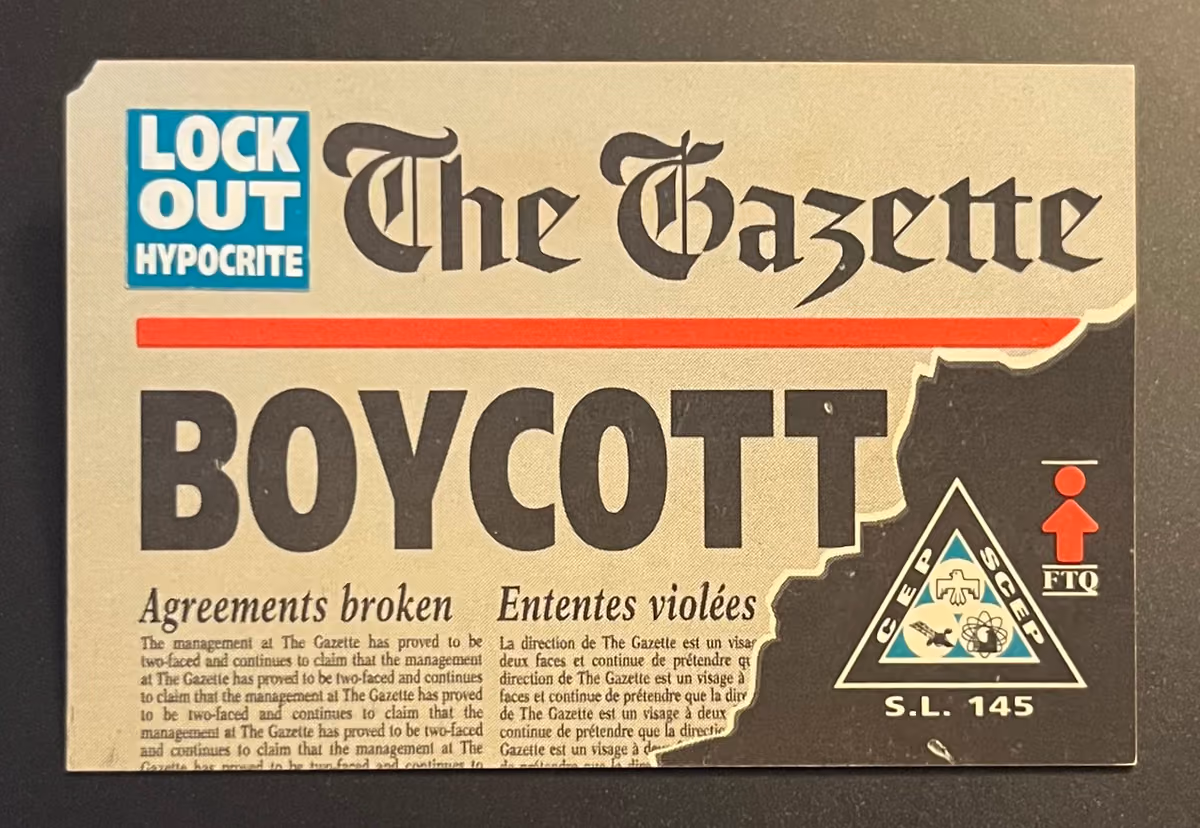 CEP / FTQ - Boycott - Lock out - Hypocrite
