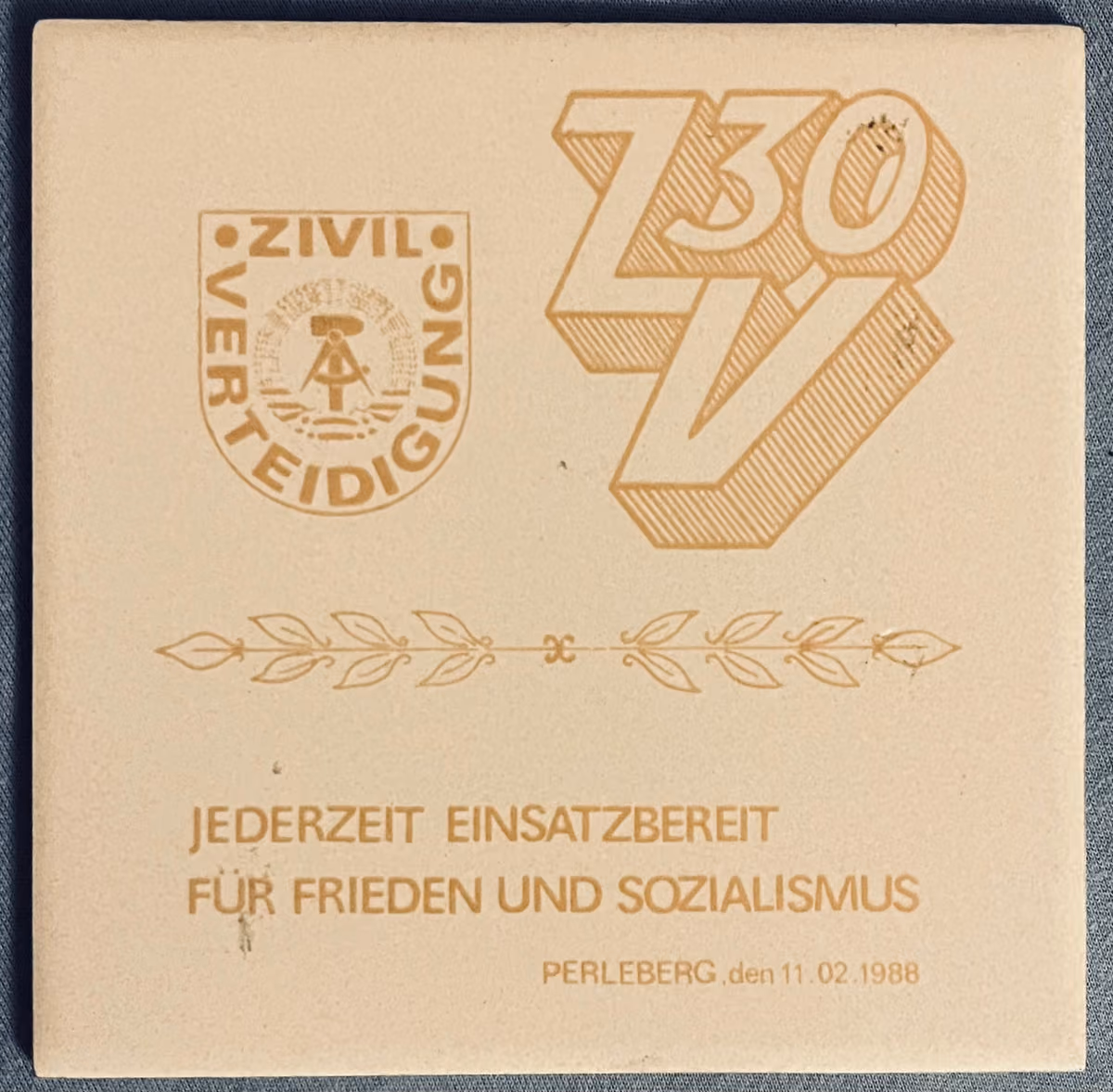 Zivilverteidigung ZV 30 - Jederzeit Einsatzbereit für Frieden und Sozialismus