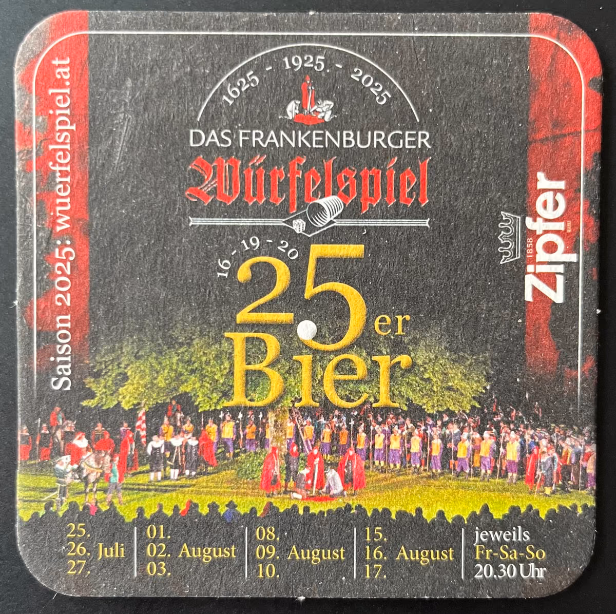 1625-1925-2025 - Das Frankenburger Würfelspiel - 16-19-2025er Bier
