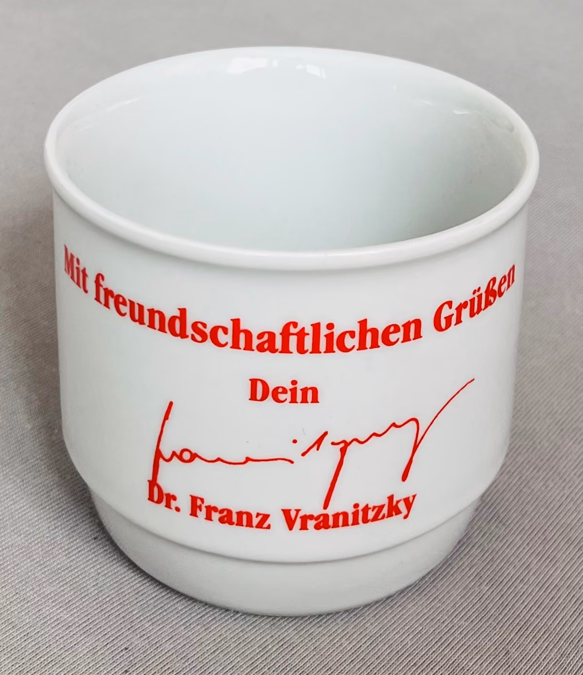 Mit freundschaftlichen Grüssen Dein Dr. Franz Vranitzky