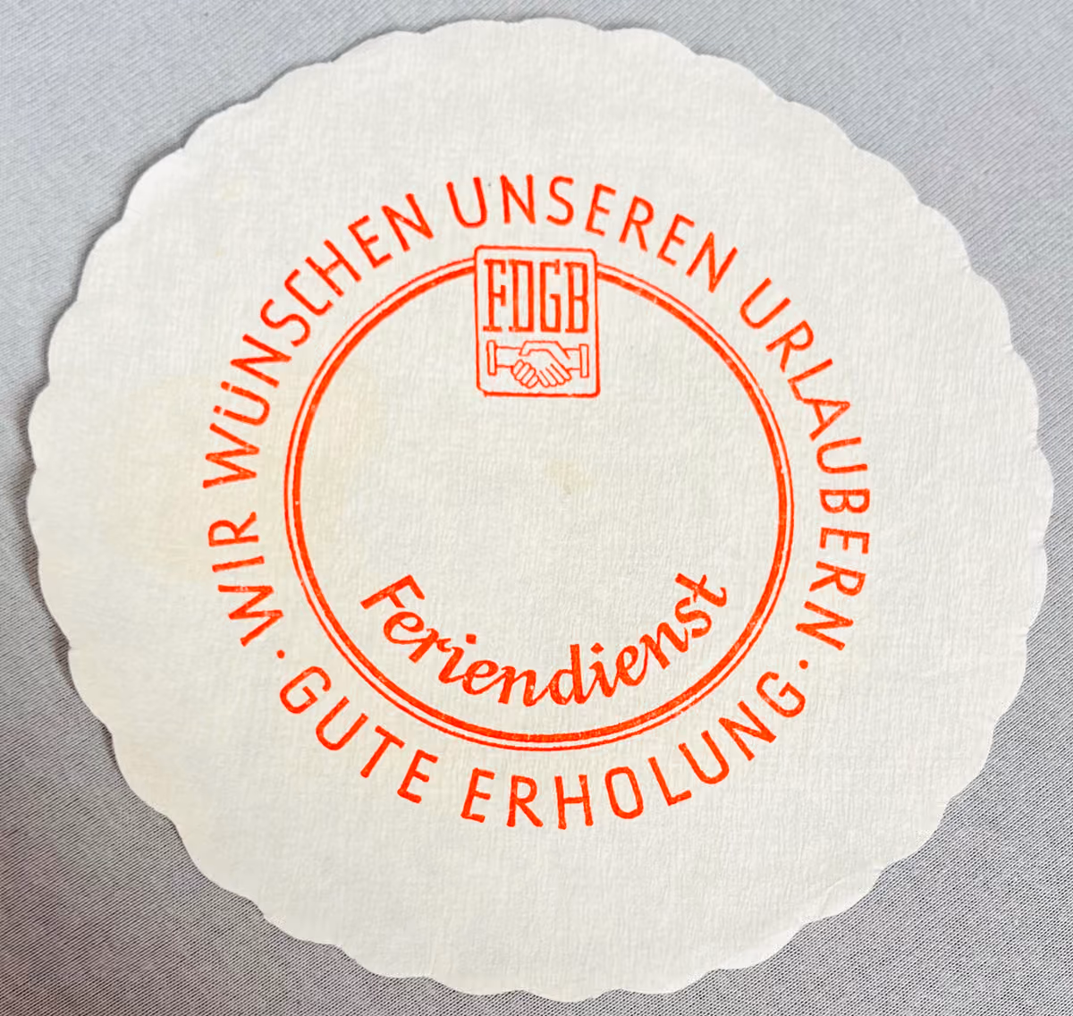 FDGB-Feriendienst - Wir wünschen unseren Urlaubsgästen gute Erholung