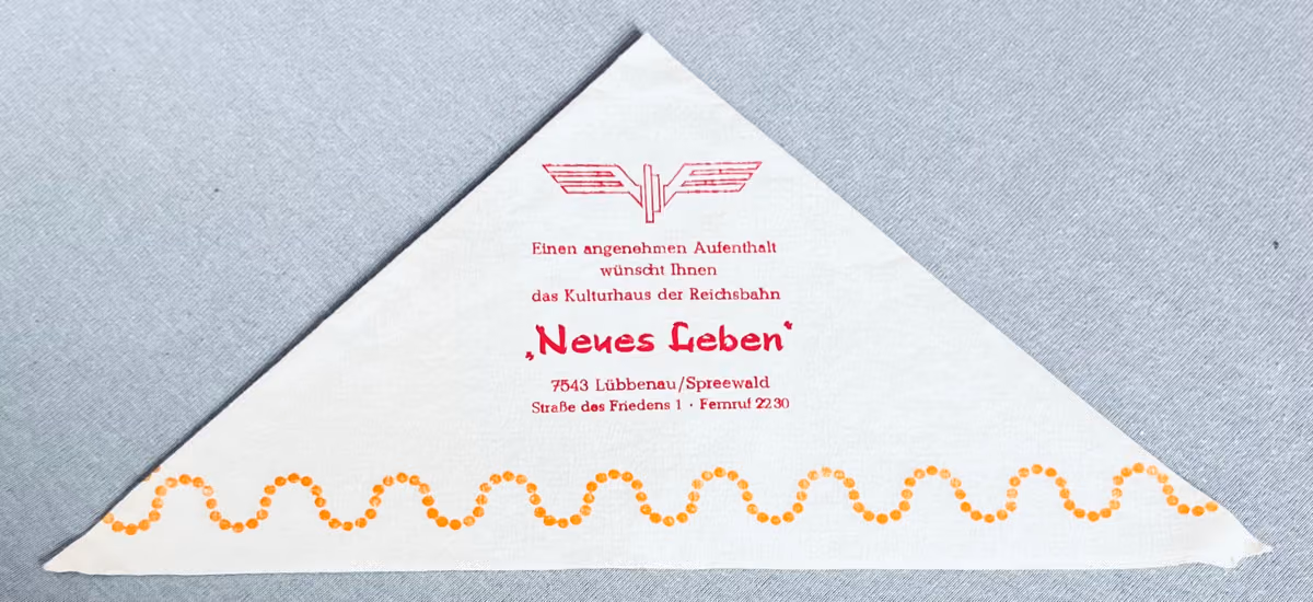 Einen angenehmen Aufenthalt wünscht Ihnen das Kulturhaus der Reichsbahn "Neues Leben"