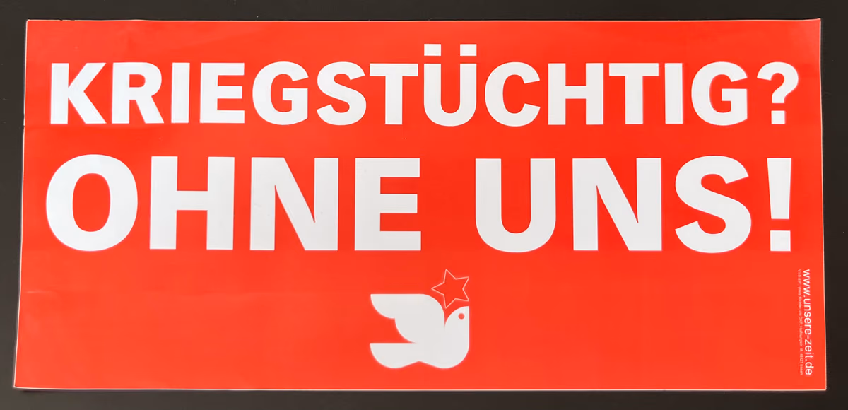 DKP / Unsere Zeit - Kriegstüchtig? Ohne uns!