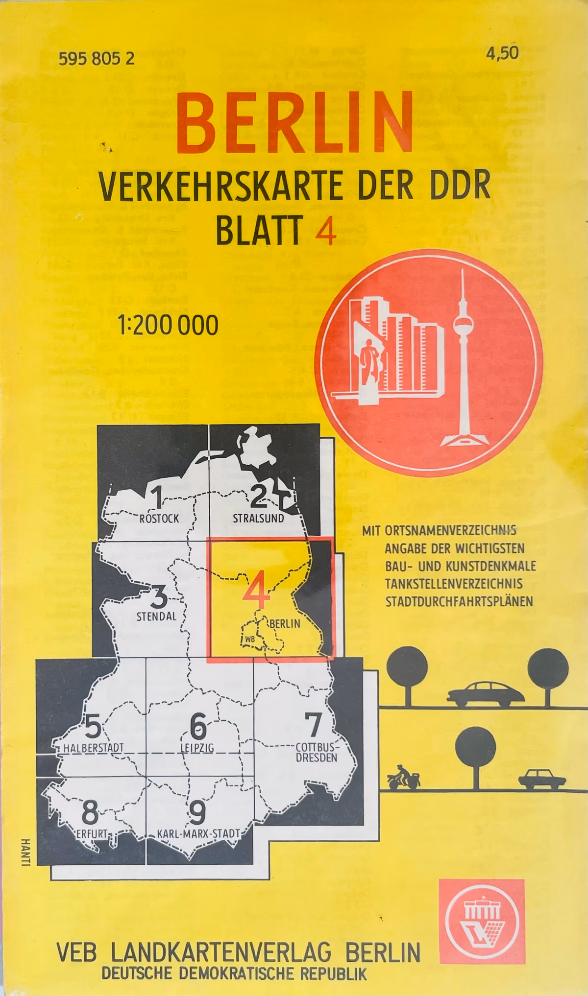 Berlin - Verkehrskarte der DDR - Blatt 4