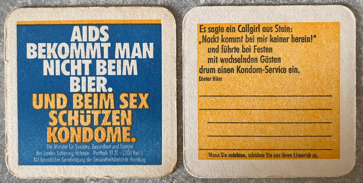 Aids bekommt man nicht beim Bier. Und beim Sex schützen Kondome.
