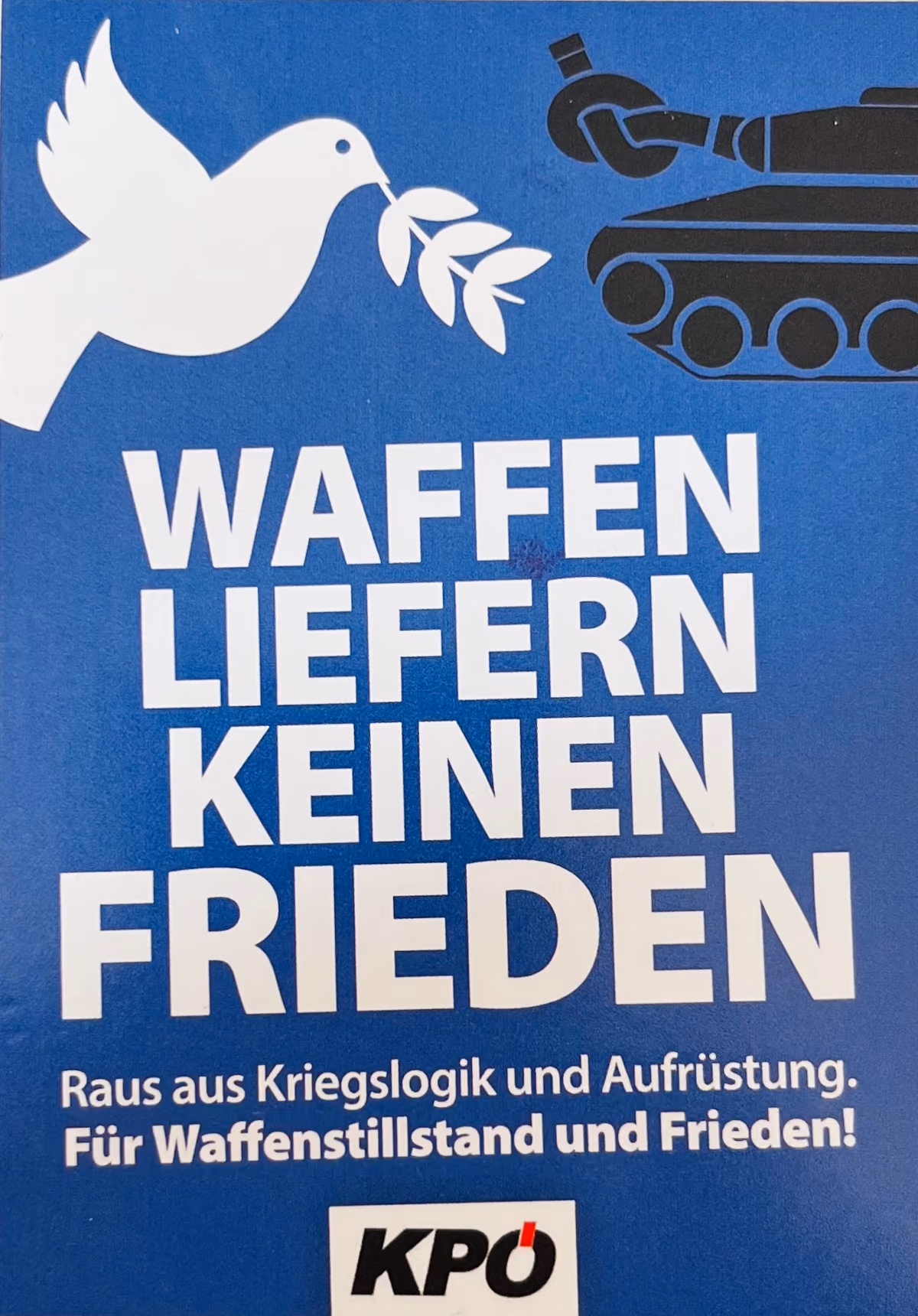 KPÖ - Waffen liefern keinen Frieden