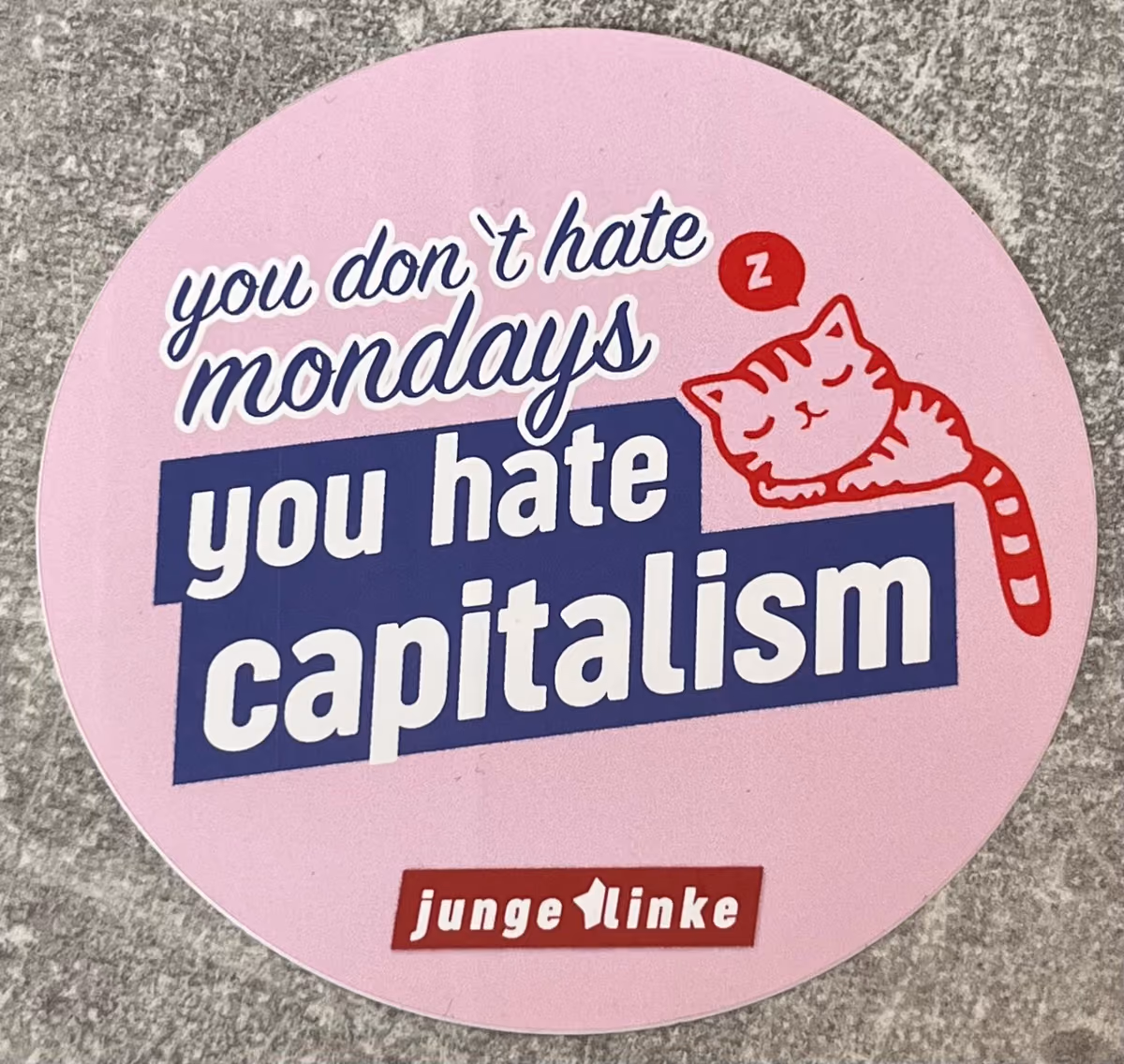 Junge Linke - You don´t hate mondays - you hate Capitalism
