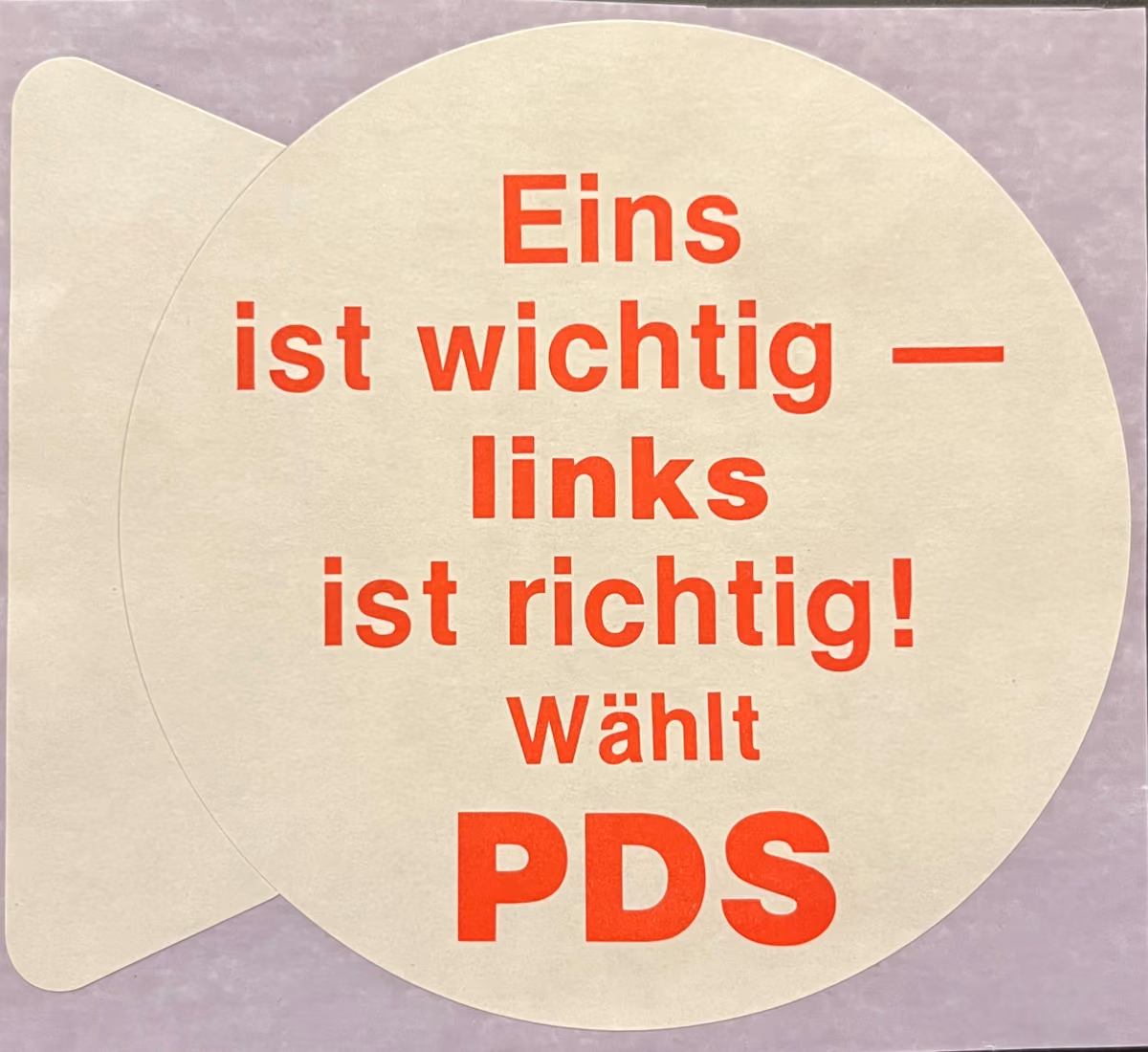 PDS - Eins ist wichtig - Links ist richtig! Wählt PDS