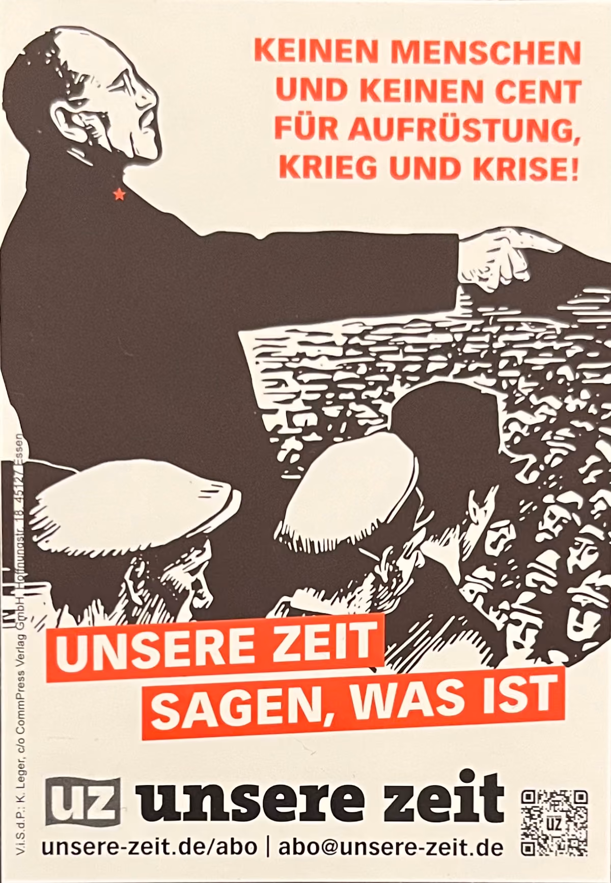 UZ - Keinen Menschen und keinen Cent für Aufrüstung, Krieg und Krise!