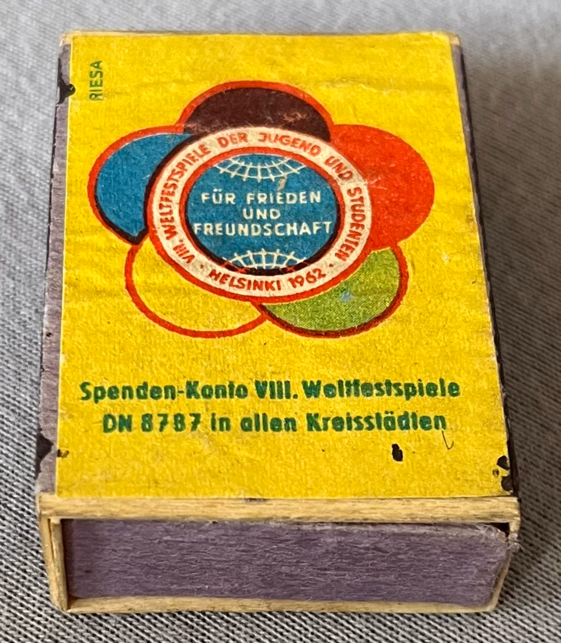 8. Weltfestspiele - Helsinki 1962 - Spenden-Konto VIII. Weltfestspiele