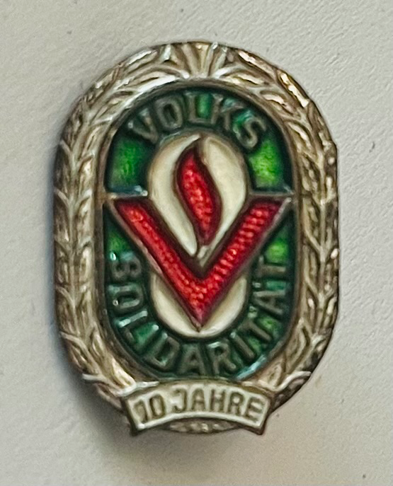 Volkssolidarität - 10 Jahre Mitgliedschaft