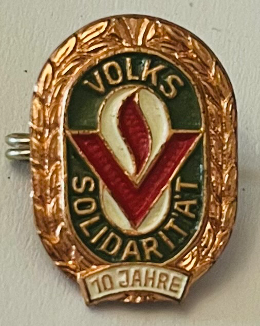 Volkssolidarität - 10 Jahre Mitgliedschaft