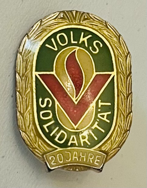 Volkssolidarität - 20 Jahre Mitgliedschaft
