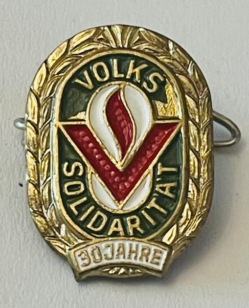 Volkssolidarität - 30 Jahre Mitgliedschaft